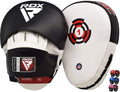 Rdx Boxing Pads Focus Mitts, Maya Hide Leather Curved Hook And Jab Target Hand Pads, Great For Mma, Kickboxing, Martial Arts, Mu