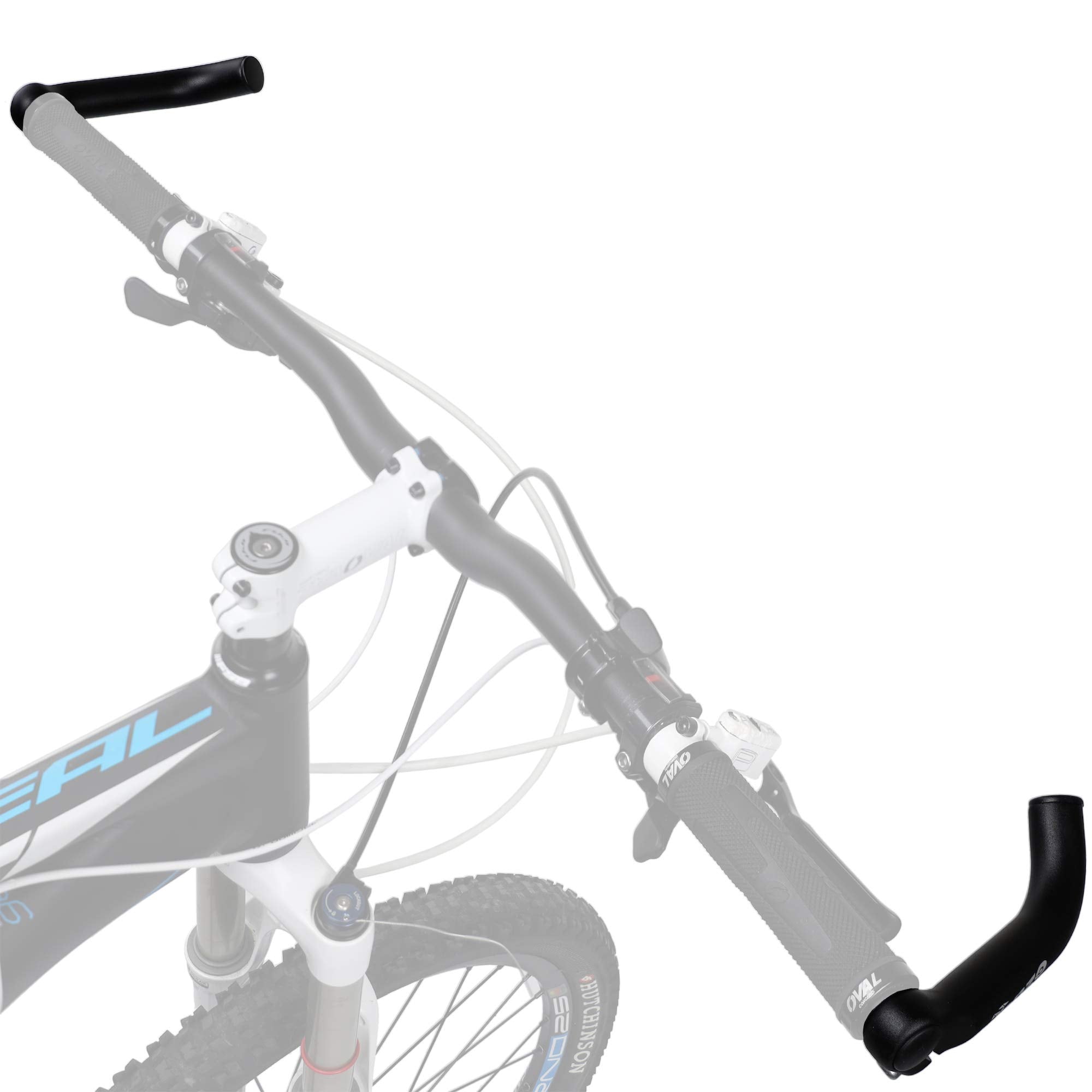 Venzo Bicycle Handlebar Extender For Mountain Hybrid Bike - Compatible With 7/8' 22.2Mm - Flat Bar Ends With Plugs - 150Mm - Erg
