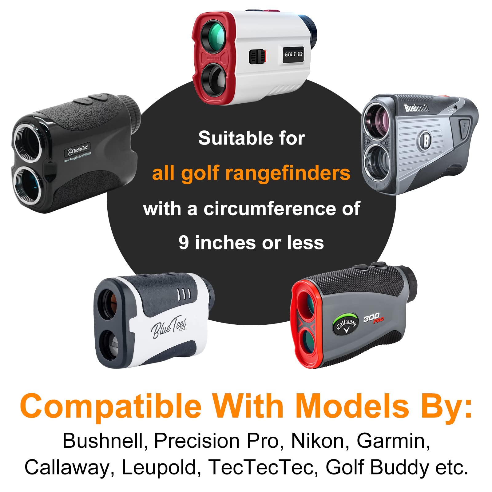 Generturbo Magnetic Golf Range Finder Holder Strap, Range Finder Magnet Wrap Mounts For Golf Cart, Slim Rangefinder Mount Straps