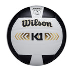 Wilson K1 Gold Indoor Game Volleyball - Official Size, Black/White