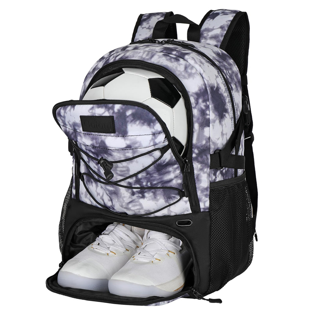 Goloni Soccer Backpack,Basketball bag with Ball Compartment & Shoe Compartment,Backpack for Soccer, Football, Volleyball, Swim, 