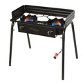 Flame King 200,000 Btu Propane Burner Gas Stove Heavy Duty Turkey Fryer/Camp Cooker, Portable With Stand Great For Outdoor Cooki