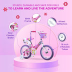 Titan Girl'S Flower Princess Bmx Bike For 4-9 Years Girls With Training Wheels 16 Inch Kids Toddler Bicycle With Utility Basket