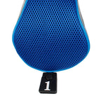 Andux 4Pcs/Set Golf 460Cc Driver Wood Club Head Covers Long Neck With Replaceable No. Tags Black/Blue