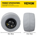 Vevor Beach Balloon Wheels, 9'' Replacement Sand Tires, Pvc Cart Tires For Kayak Dolly, Canoe Cart And Buggy W/Free Air Pump, 2-