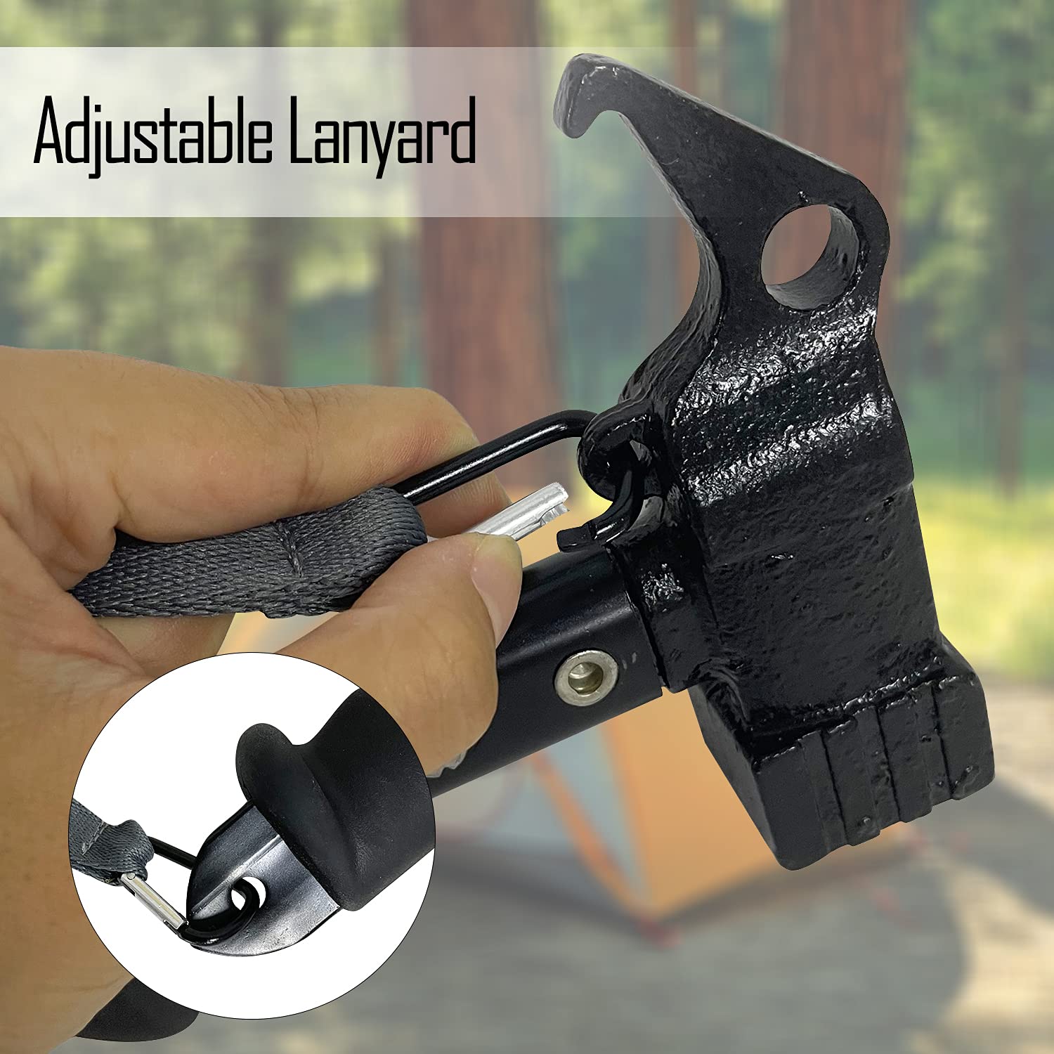 Sutekus Camping Hammer Tent Stake Hammer Heavy Duty Pegs Mallet Puller Tent Accessories For Camping, Hiking, Backpacking