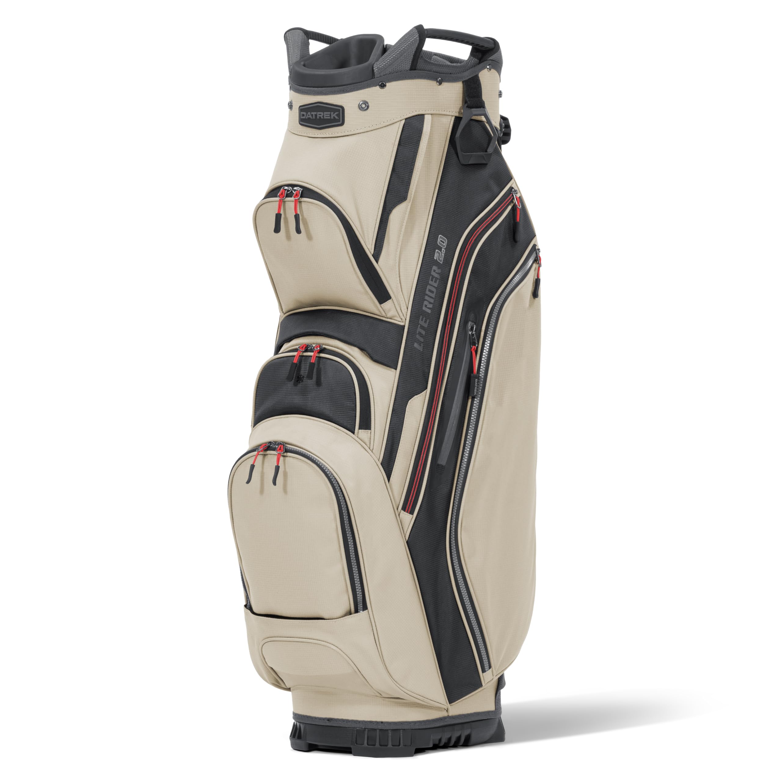 Datrek Lite Rider 2.0 Golf Cart Bag, Sand/Black/Red