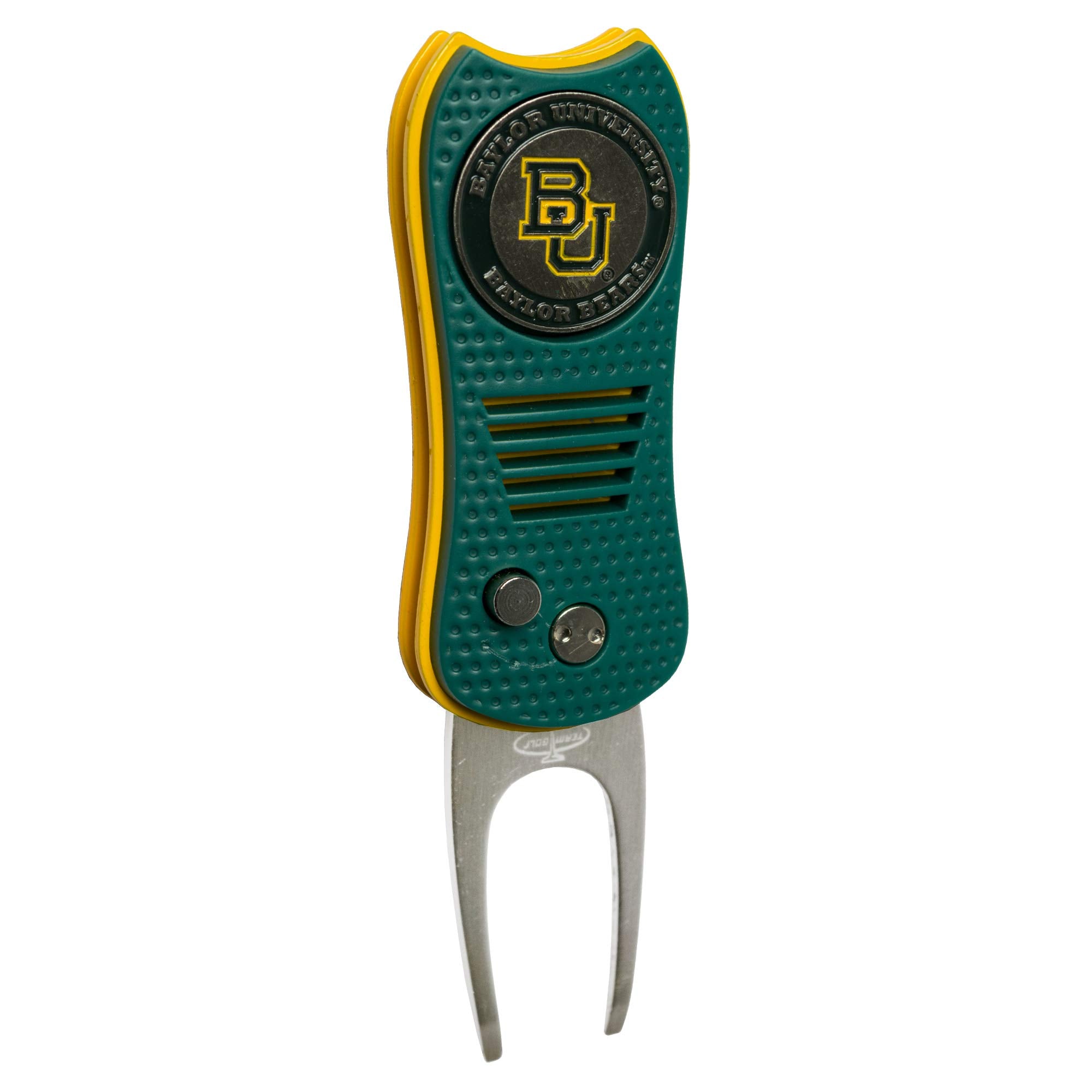 Team Golf Ncaa Baylor Bears Retractable Divot Tool With Double-Sided Magnetic Ball Marker, Features Patented Single Prong Design