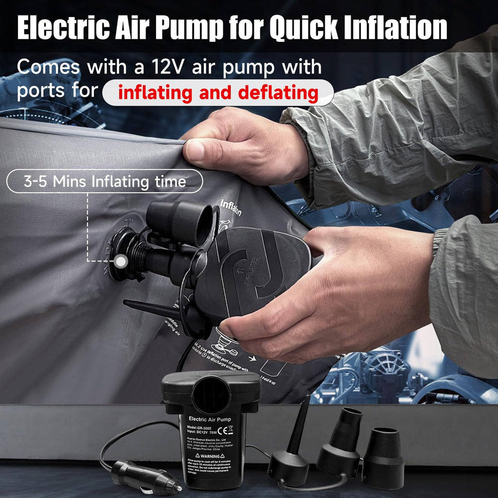 Dikasun Car Air Mattress, Inflatable Suv Truck Air Mattress Back Seat Camping Bed Thickened Car Sleeping Pad For Travel, Car Bed