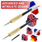 Accmor 12Pcs Steel Tip Darts Set, 18 Grams Professional Metal Darts, Metal Tip Darts With 4 Extra Nylon Shafts, 4 Extra Flights