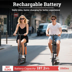 Qlaway Electric Scooter for Adults - 2-in-1 Seat Box, 8.5 Solid Tire, Powerful 350W Motor, Top Speed 19 MPH, Max 16 Miles Ranges