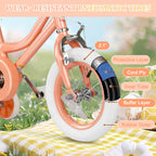 Glaf Kids Bike For Girls Boys Ages 3-9 Years, 12 14 16 Inch Girls Bike With Doll Bike Seat, Kids Bicycle With Training Wheels An