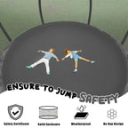 Liyarya 14FT Trampoline for Kids/Adults - Outdoor Trampolines with Enclosure Net Curved Poles and Ladder, Heavy Duty Trampoline