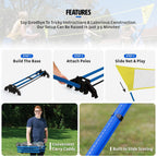 Eastpoint Sports Easy Setup Badminton Set - Backyard Outdoor Game For Family Fun - Includes 2 Racket & 2 Shuttlecocks