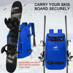 Hamish Ski Boot Bag,50L Waterproof Ski Boots Bag Backpack,Snowboard Travel Lightweight Ski Bag Backpack For Ski Helmet, Goggles,