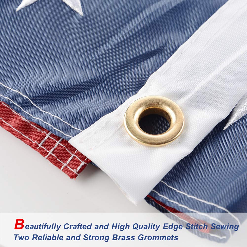 Yafeco U.S. 50 Star Sewn Boat Flag, 16 X 24 Inch Yacht Boat Ensign Nautical Us American Flag Fully With Sewn Stripes, Embroidere