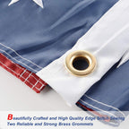 Yafeco U.S. 50 Star Sewn Boat Flag, 16 X 24 Inch Yacht Boat Ensign Nautical Us American Flag Fully With Sewn Stripes, Embroidere
