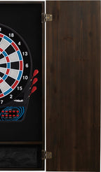 Viper By Gld Products Metropolitan Solid Wood Cabinet & Electronic Dartboard Ready-To-Play Bundle: Standard Set (777 Dartboard),