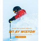 Wiston Ski Goggles - Otg Snow/Snowboard Goggles For Men, Women & Youth - 100% Uv Protection (Black Frame/Red Lens)