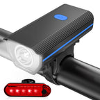 Kunhak Rechargeable Bike Lights, Ultra Bright Bicycle Lights For Night Riding, Road Mountain Bike Accessories For Kids Adults - 