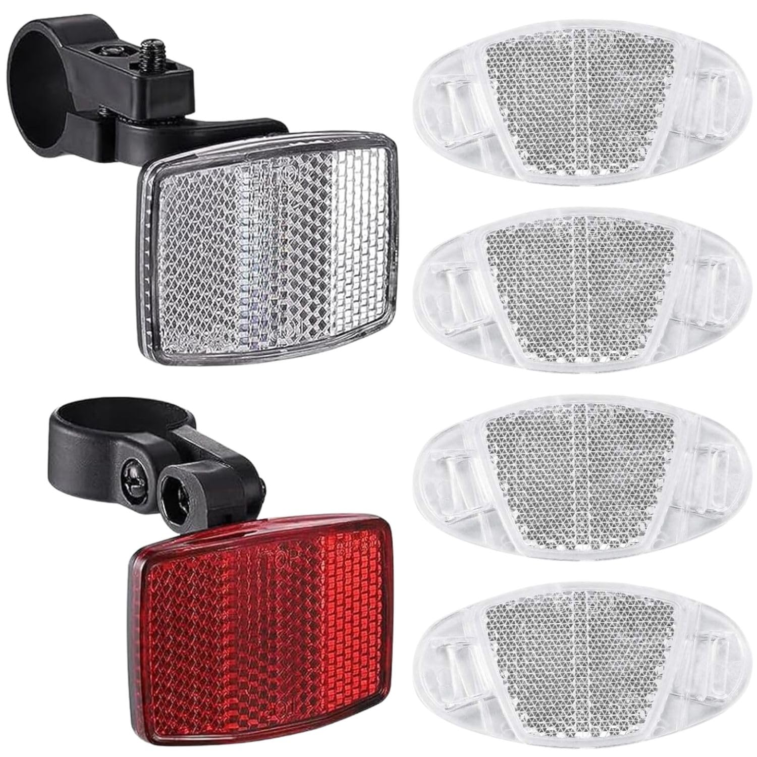 VICDUEKG 6 Pcs Bike Front and Rear Reflectors, Bicycle Wheel Spoke Reflectors Kit, Mountain Bike Safety Warning Reflectors Acces