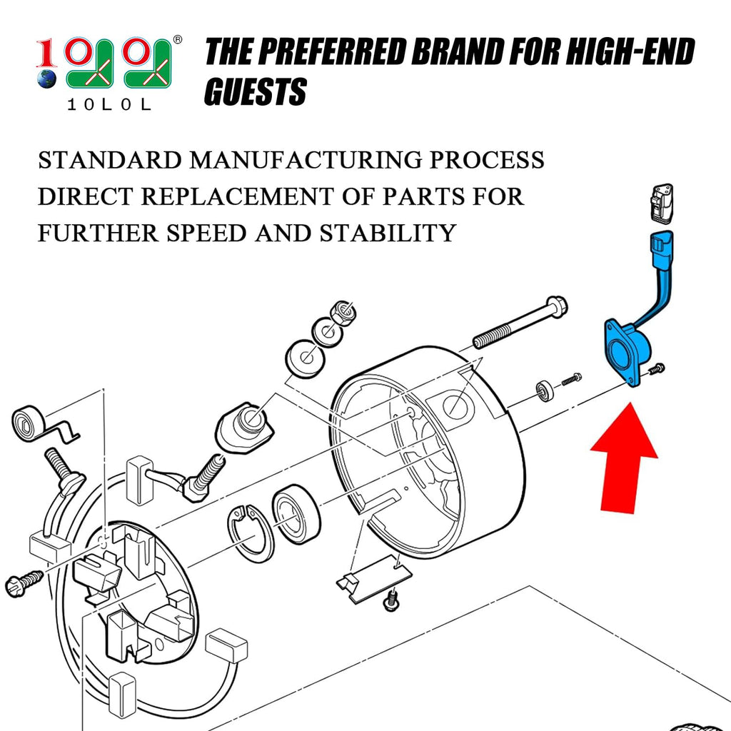 Iq High Speed Golf Cart Magnet For Club Car Ds/Precedent/Tempo Speed Sensor 48V Electric Golf Cart