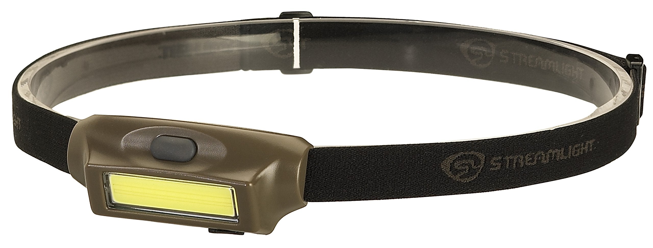 Streamlight 61706 Bandit 180-Lumen USB Rechargeable Red LED Headlamp with Elastic Head Strap, Clip, and USB Cable, Coyote