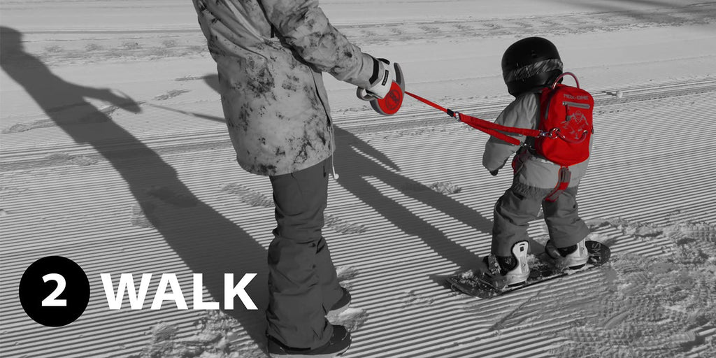 Mdxone Kids Snowboard Ski Harness Trainer With Retractable Leash And Absorb Bungees (Red) Winter 21-22 Yetis Logos