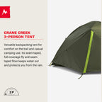 Marmot Crane Creek 2P Tent | Marmot Tent, Two-Person, Lightweight And Durable For Backpacking, Camping, Mountaineering In Fall