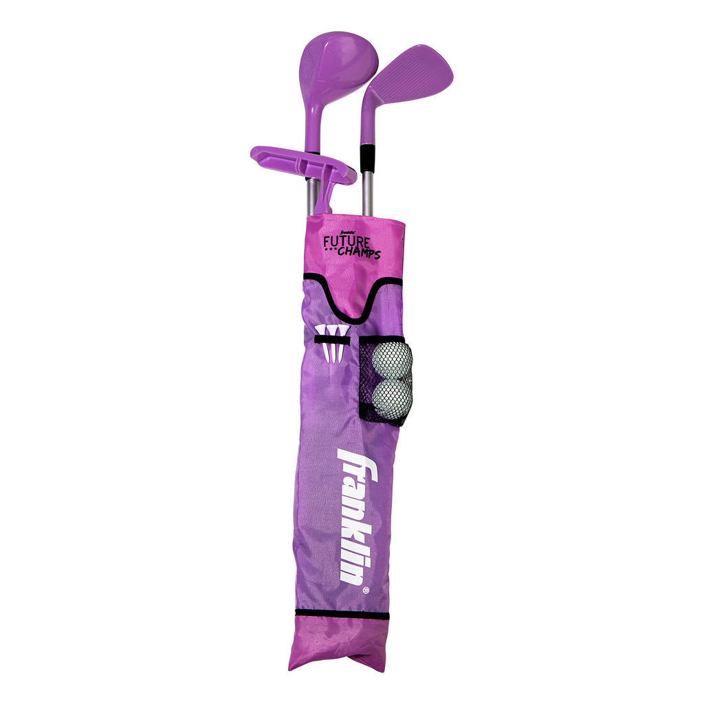 Franklin Sports Golf Set - Youth Adjustable Plastic Golf Club Set - Kids Golf Set With Bag & Balls - Adjustable Length Clubs For
