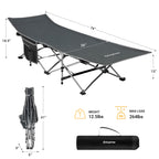 Kingcamp Camping Cot Heavy Duty Camping Cots For Adults Oversized Portable Folding Sleeping Cot For Travel Outdoors Vacation Hom