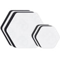 GEAR AID Tenacious Tape Hex - 2.5    & 1.5    Repair Patches (8 Patches: Four 2.5    & Four 1.5   , Clear/Black) - Peel-and-Stic