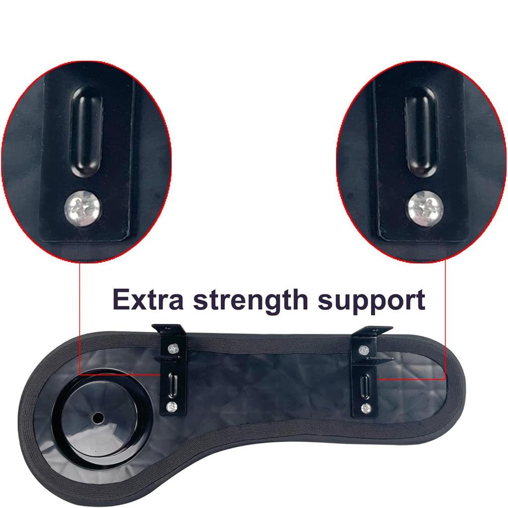Huskey Parts Company Set Of (2) Rear Seat Arm-Rest Black Cushion With Cup Holder (Universal Fit)