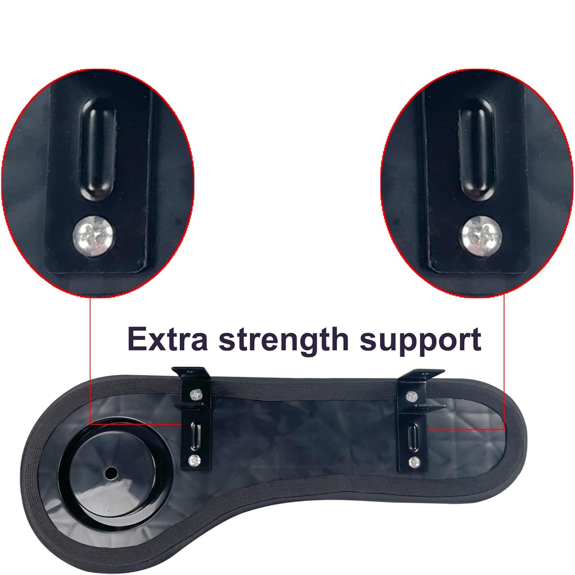 Huskey Parts Company Set Of (2) Rear Seat Arm-Rest Black Cushion With Cup Holder (Universal Fit)