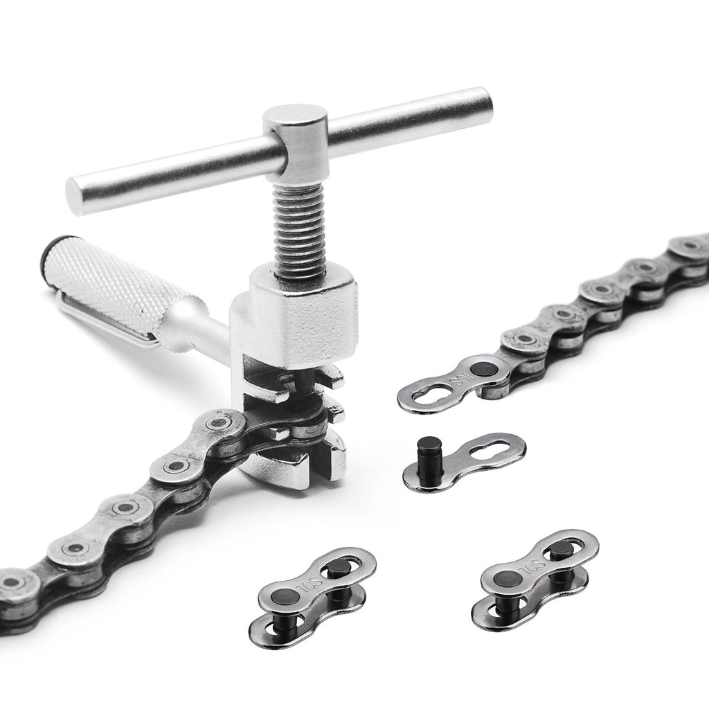 Hotop 8 Pairs Bicycle Missing Link For 6, 7, 8, 9, 10 Speed Chain, Silver, Reusable (10 Speed)
