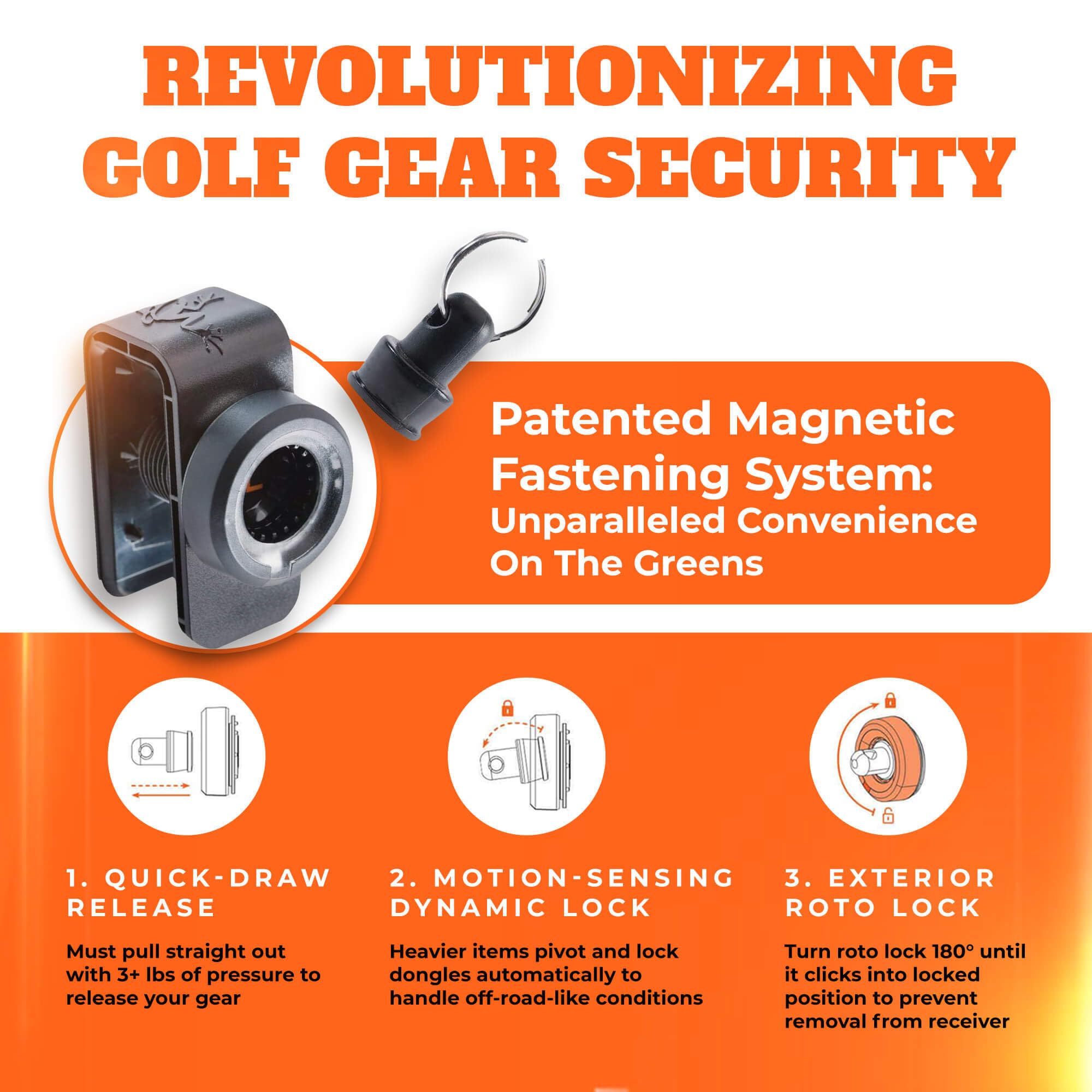 Frogger Golf Bag Latch-It Accessory Attachment System