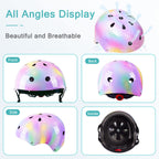 Toddler Helmet, Bienbee Kids Bike Helmet Skateboard Helmets For Bicycle Balance Bike Scooter For Girls Kids Age 3-5-8 Years