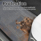 Vaygway All Weather Floor Mats-Universal 4 Piece Car Interior- Rubber Clear Car Plastic Rug- Heavy Duty Weather Protection Mats