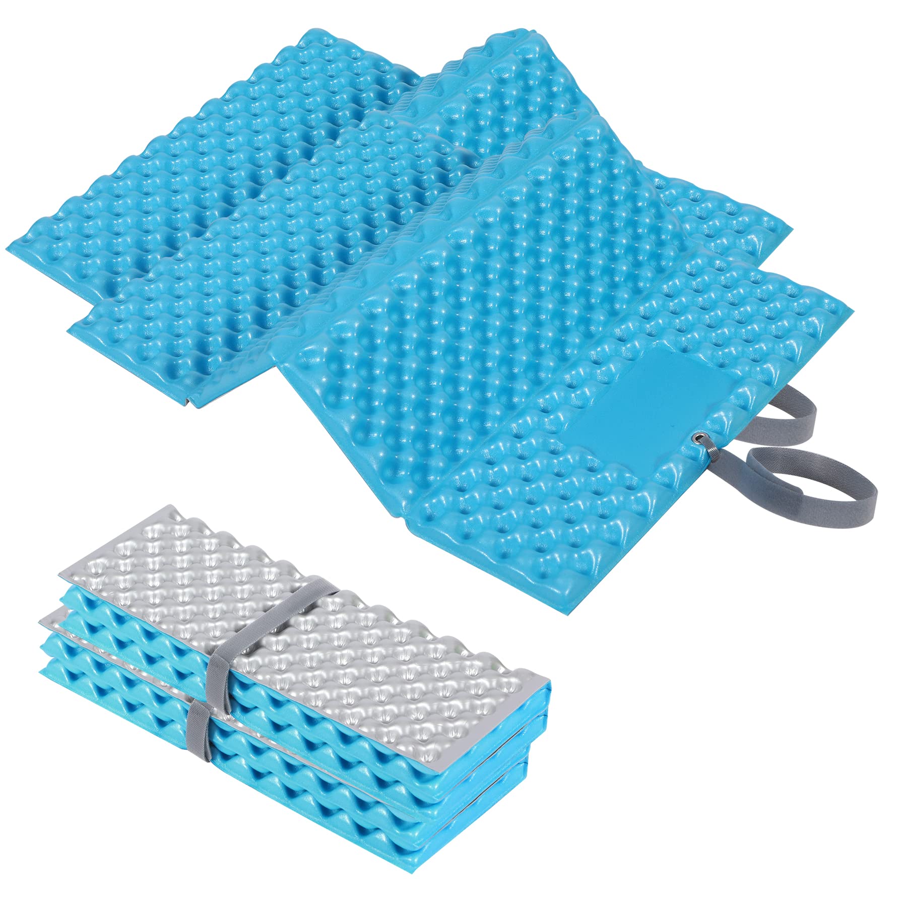 REDCAMP Foam Hiking Seat Pad, Foldable Z Ultralight Sitting Pad for Camping Backpacking Stadium Outdoor, Blue 2pc