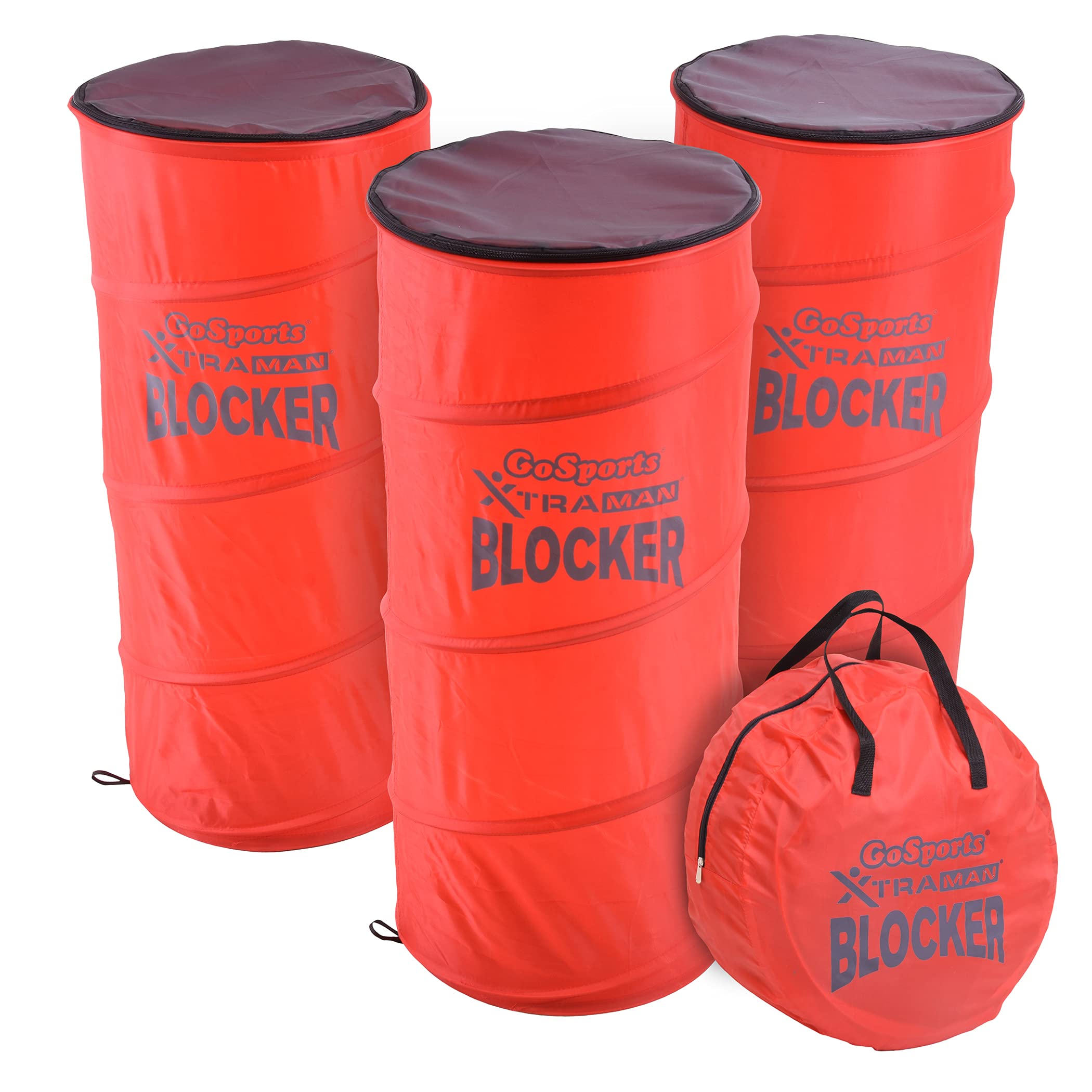 GoSports XTRAMAN Blocker Pop-Up Defenders 3 Pack - Large Size Multi-Sport Blocking Dummy - Training Equipment for Basketball, Fo