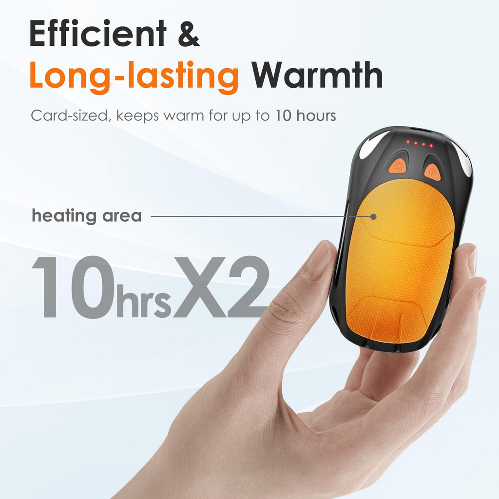 Nebafits Hand Warmers Rechargeable 2-Pack, Reusable Portable Magnetic Pocket Heater, USB 2-in-3 Hand Warmer, Suitable for Men an