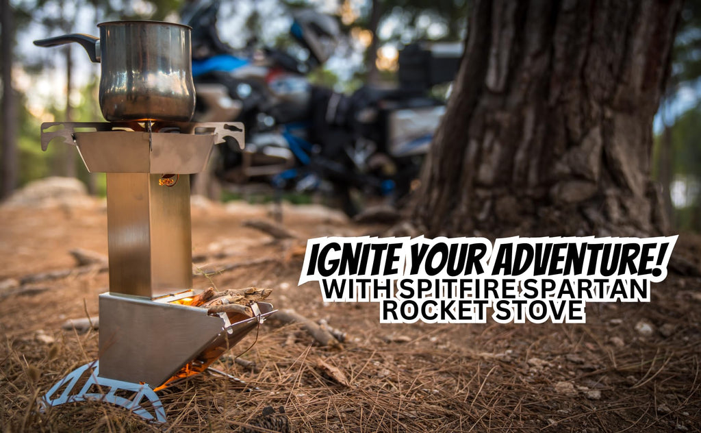 Spitfire Rocket Stove - Spartan Light Rocket Stove Wood Burning Portable Stove W/Travel Case, Collapsible Backpacking Wood Stove