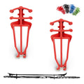 Bagdent Cross Country Skis and Poles Holder - 1 Pair, Universal Nordic Ski Pole Carrier (Red)