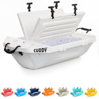 Cuddy Floating Cooler and Dry Storage Vessel for Land & Water - 40QT- Great for River, Beach, Kayak, Pool, & Lake - White