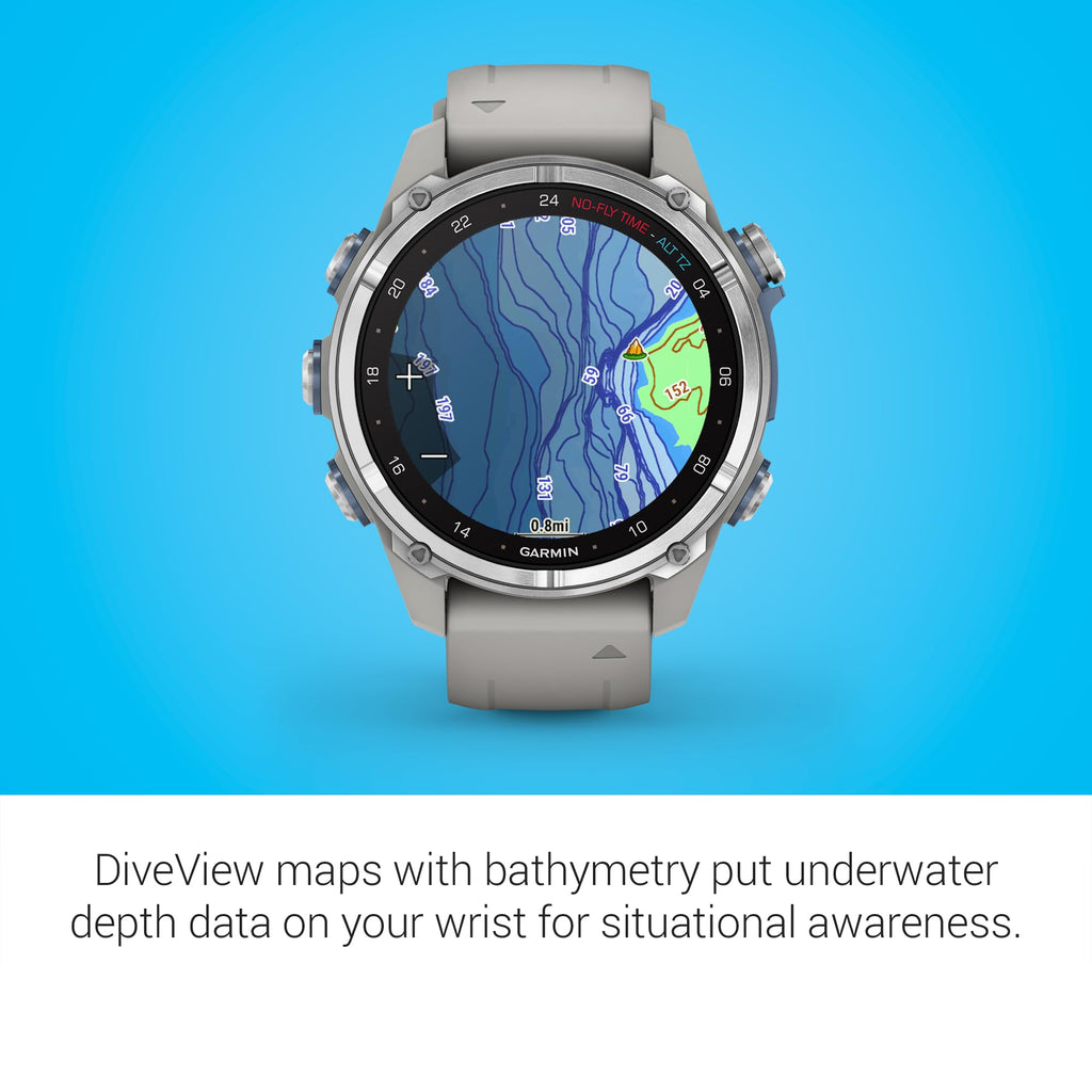 Garmin Descent Mk3, Dive Computer And Multisport Gps Smartwatch, Fog Gray