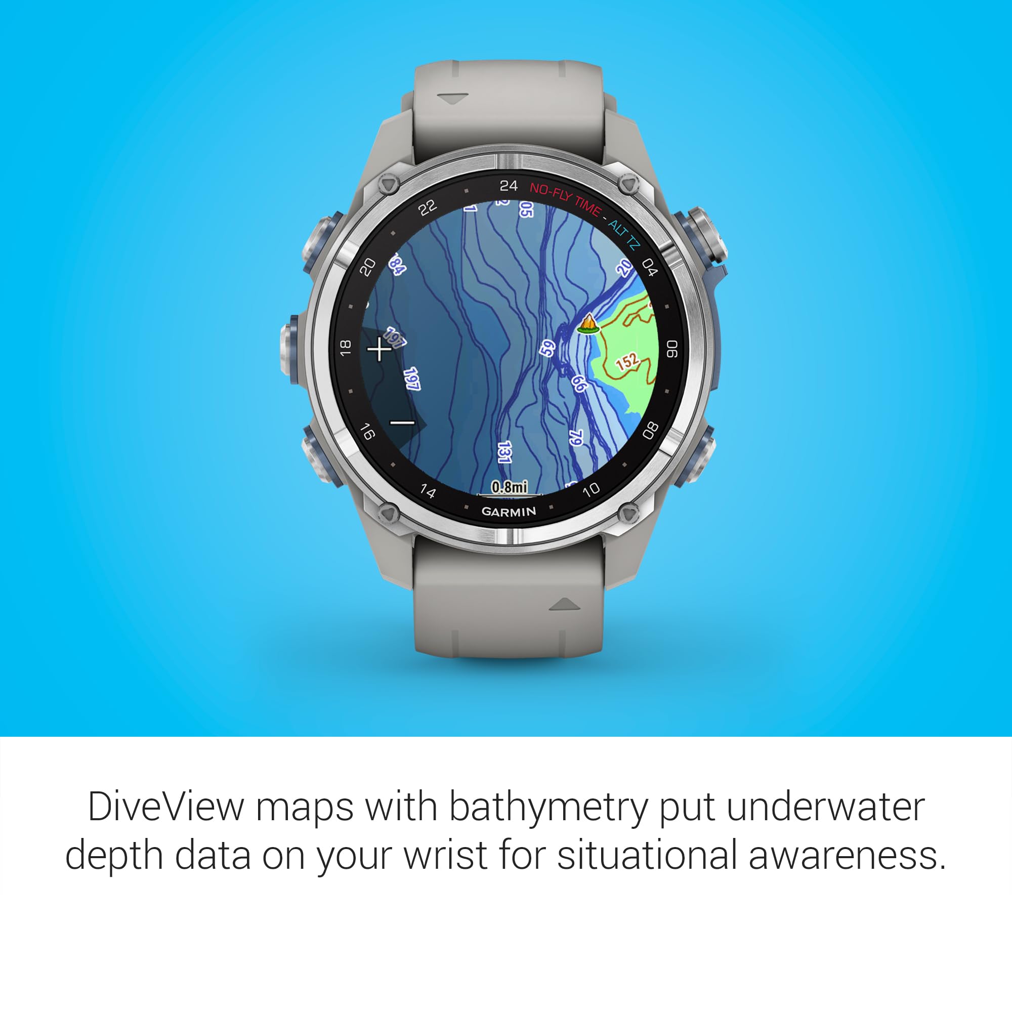 Garmin Descent Mk3, Dive Computer And Multisport Gps Smartwatch, Fog Gray