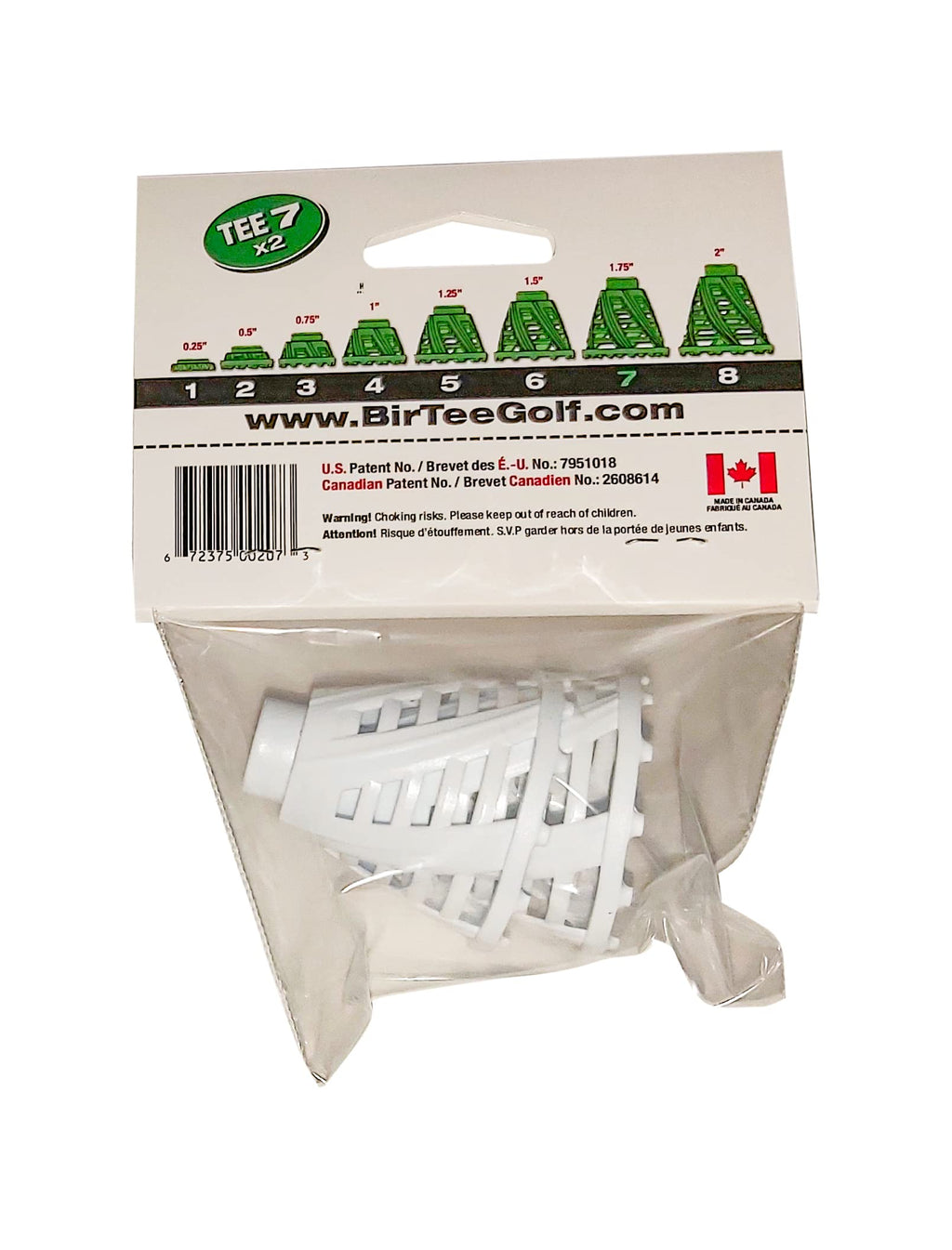 Birtee Golf Tees - Pro Speed Version With Enhanced Durability - Size #7 (1 3/4'') Individual Size Pack - 2 Tees Per Pack. Indoor