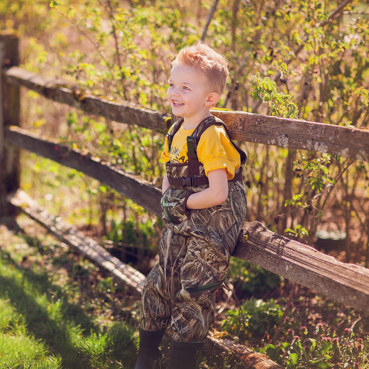 Oaki Toddler & Children'S Neoprene Waterproof Fishing Waders Max-5 Camo, 14/15