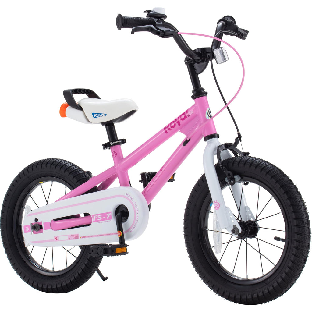 Royalbaby Freestyle-7 Toddlers Kids Bike 12 Inch Wheel Dual Handbrakes Bicycle Beginners Boys Girls Ages 3-4 Years, Pink