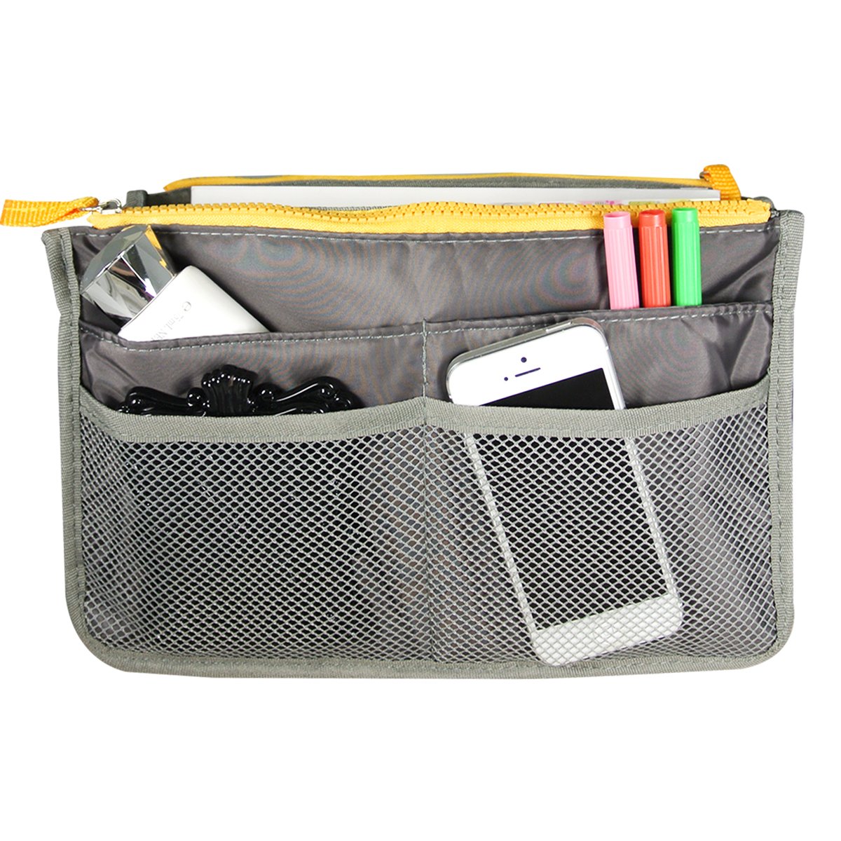 Bag Organizer Purse Insert Handbag Organizer Travel Bag (Grey)